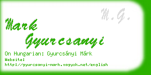mark gyurcsanyi business card